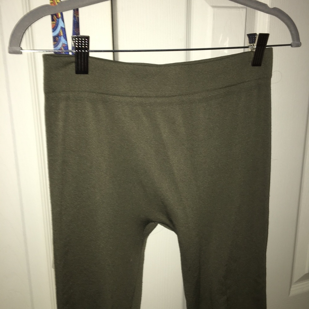 Army green leggings, cotton
